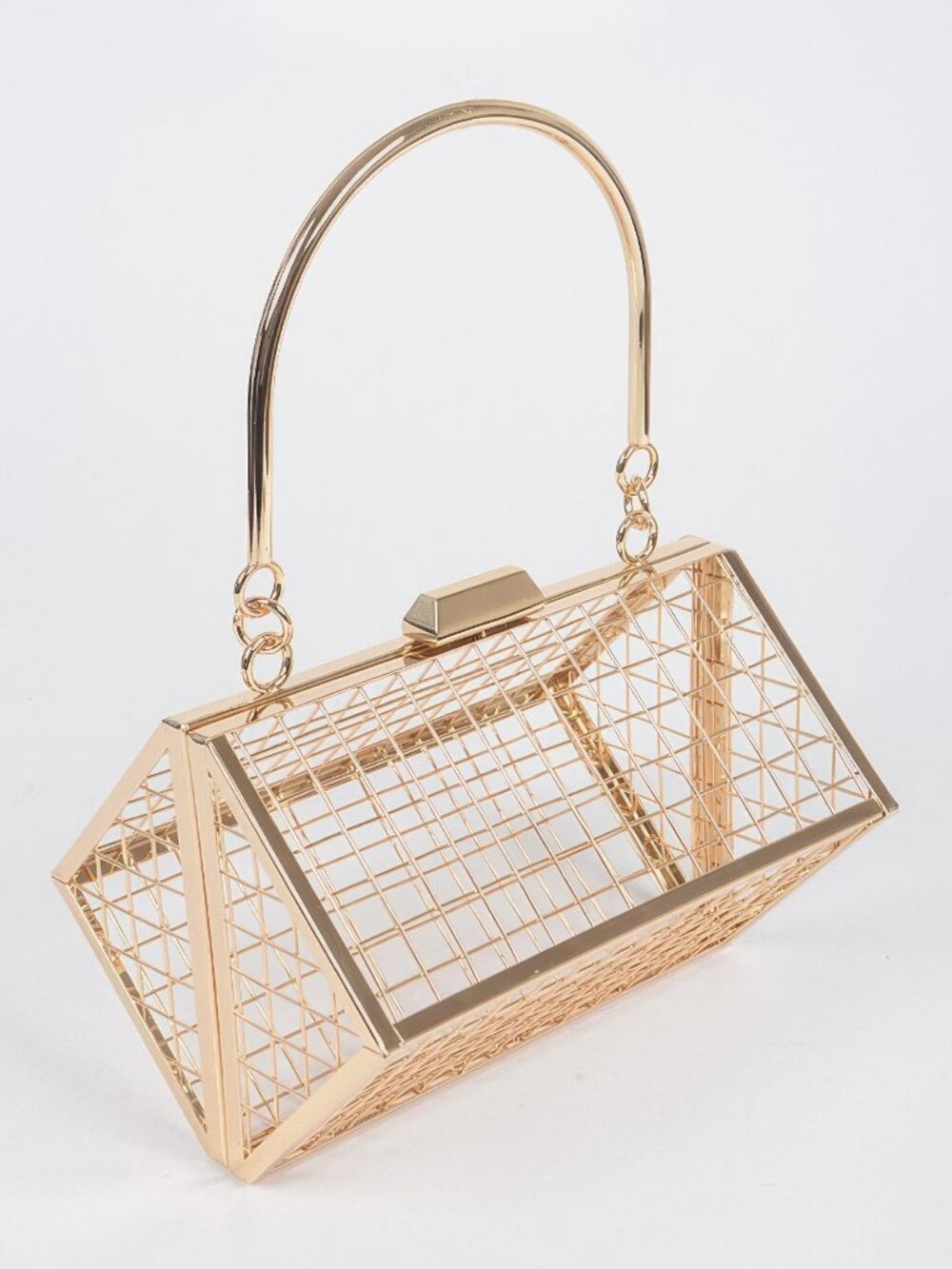 Metal Wire Cube Clutch